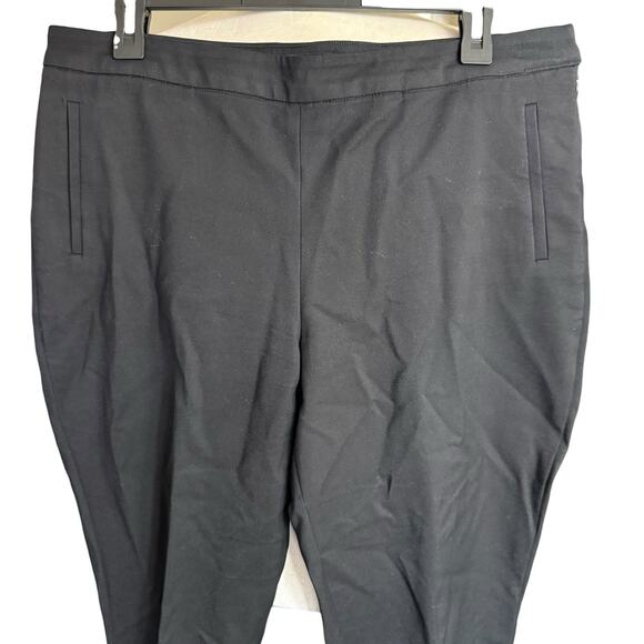 Long Tall Sally Women's Pants Pull Black Straight Leg Career Travel Classic 10 - Picture 2 of 8